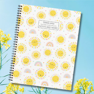 Cuaderno Arcoiris, sol y corazones pastel