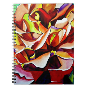 Cuaderno Arcoiris Sunset Rosa acuarela arte original