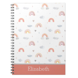 Cuaderno Arcoiris y nubes de boho