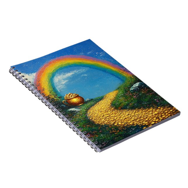 Cuaderno Arcoiris y olla de oro en el Día de San Patricio (Lado Derecho)