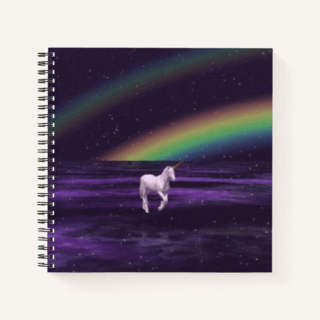Cuaderno Arcoiris y unicornio (Anverso)