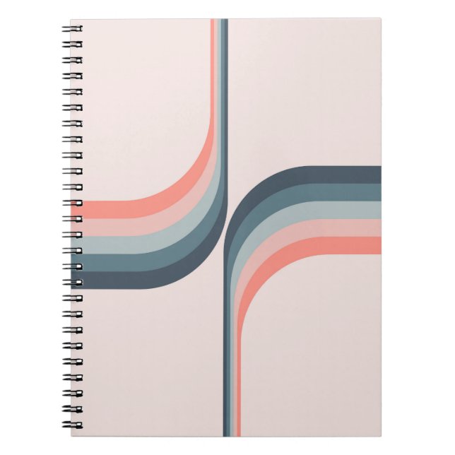 Cuaderno Arcos coloridos de estilo retro (Frente)