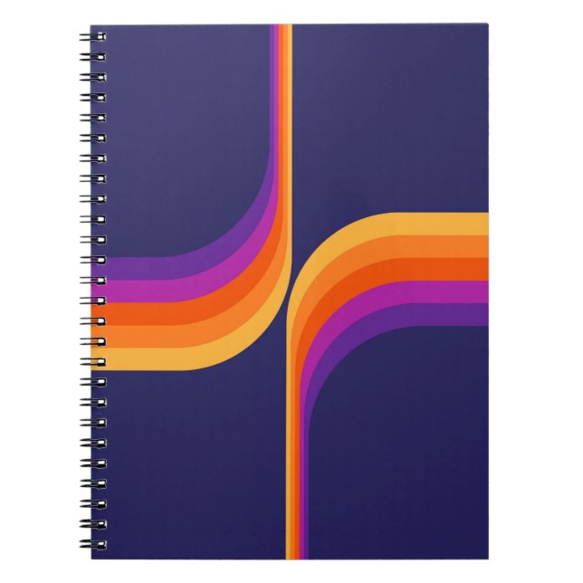 Cuaderno Arcos coloridos de estilo retro (Frente)