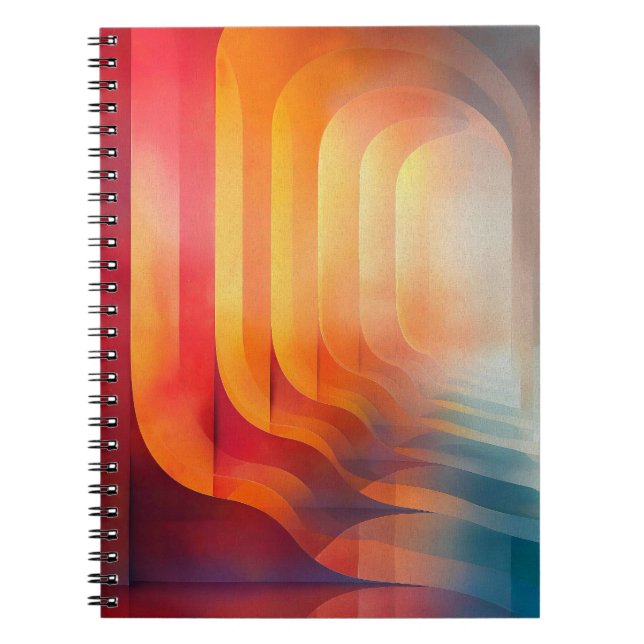 Cuaderno Arcos de brillo retro – Abstracto de mediados de s (Frente)