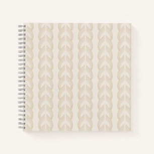 Cuaderno Arcos de cinta Art Deco en champán y marfil