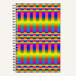 Cuaderno Arcos de lluvia oscuros y claros (chequeros y raya