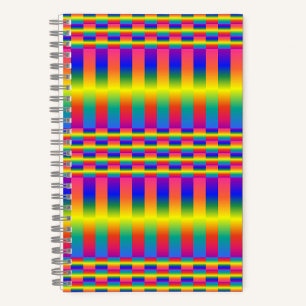 Cuaderno Arcos de lluvia oscuros y claros (chequeros y raya