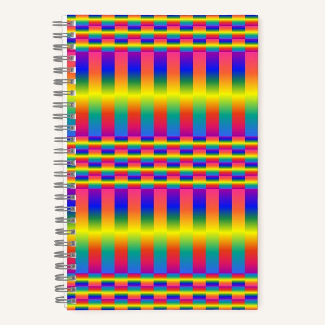 Cuaderno Arcos de lluvia oscuros y claros (chequeros y raya (Anverso)