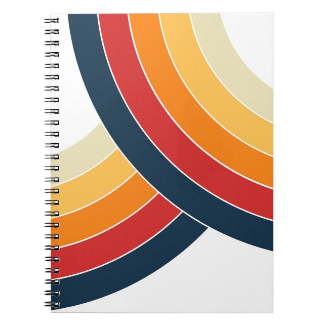 Cuaderno Arcos dobles coloridos de estilo retro (Frente)