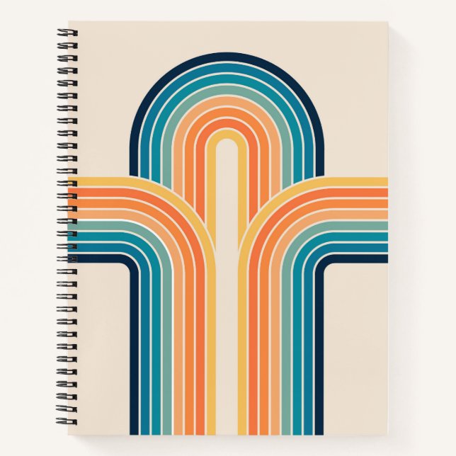 Cuaderno Arcos triple retro coloridos (Anverso)