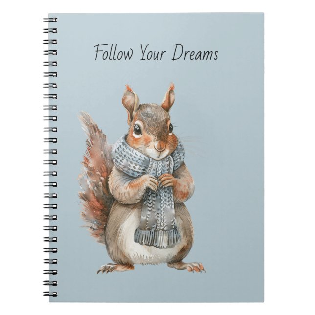 Cuaderno Ardilla Azul Sigue Tus Sueños (Frente)