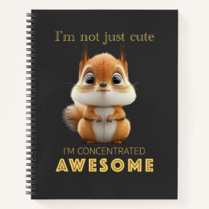 Cuaderno Ardilla concentrada asombrosa Cute Adorable Gracio