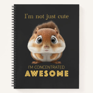 Cuaderno Ardilla concentrada asombrosa Cute Adorable Gracio