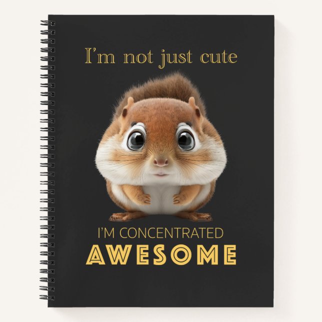 Cuaderno Ardilla concentrada asombrosa Cute Adorable Gracio (Anverso)