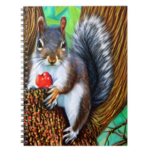 Cuaderno Ardilla en el árbol con fruta-47566