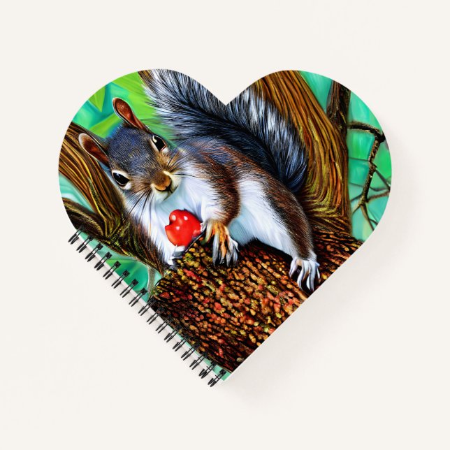Cuaderno Ardilla en el árbol con fruta-47566 (Anverso)