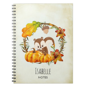 Cuaderno Ardilla en floral cae en Rusia