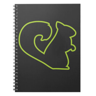 Cuaderno ardilla retra de la señal de neón 80s - animal d