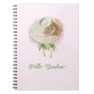 Cuaderno Arena Arena Sol Sombrero de Paja Palmeras Luz del