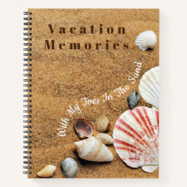 Cuaderno Arena De Playa Y Conchas Marinas