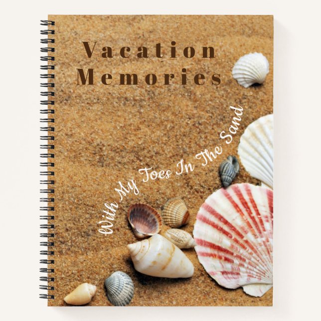 Cuaderno Arena De Playa Y Conchas Marinas (Anverso)