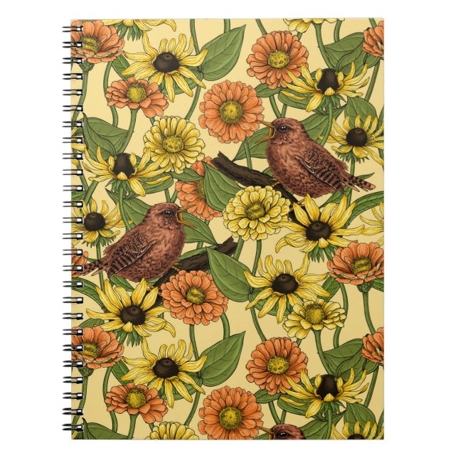 Cuaderno Arenas y flores de amarillo pálido (Frente)