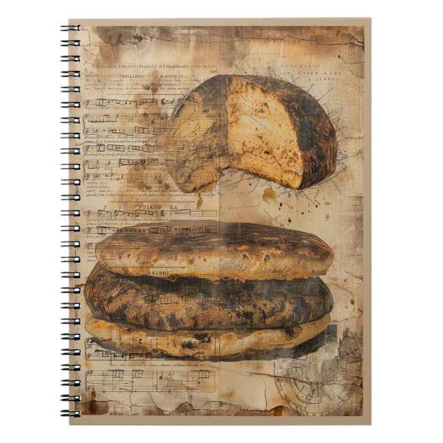 Cuaderno Arepa Bread Ephemera Collage Art (Frente)