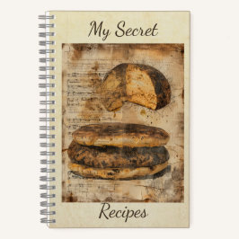 Cuaderno Arepa Bread Ephemera Collage Art