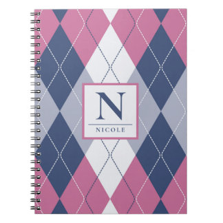 Cuaderno Argel Preppy Azul Dusty Rosa y Marina Personalizad