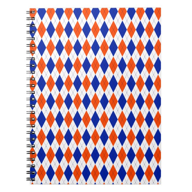 Cuaderno Argyle naranja y Diamante Azul (Frente)