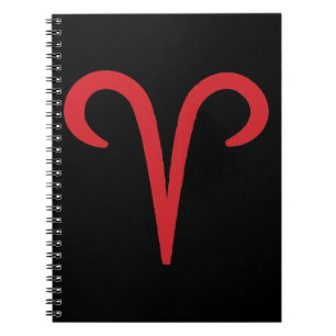 Cuaderno ARIES Astrología Zodiaco Rojo Cumpleaños Marzo Abr