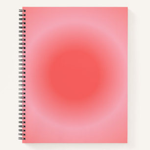 Cuaderno Aries Aura Gradiente Zodiac, gradiente rosado rojo