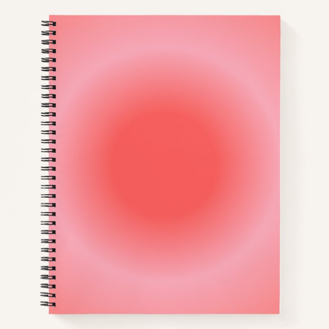 Cuaderno Aries Aura Gradiente Zodiac, gradiente rosado rojo (Anverso)