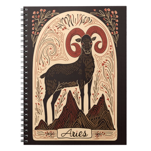 Cuaderno Aries Celestiales Zodiac Art (Frente)