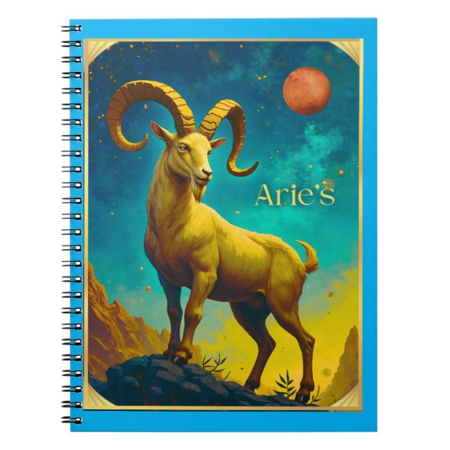 Cuaderno Aries el signo zodiacal de Aries (Frente)