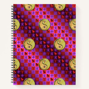 Cuaderno Aries y Cerdo de Metal