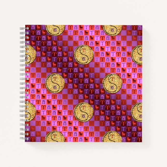 Cuaderno Aries y Gallo de Fuego (Anverso)