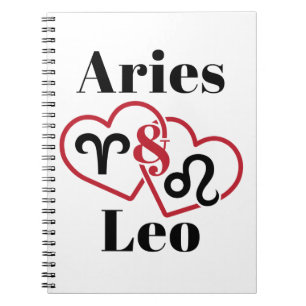 Cuaderno Aries y Parejas Leo Horóscopo Zodiaco