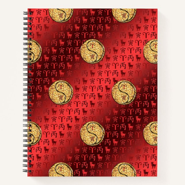Cuaderno Aries y Tigre de Fuego (Anverso)