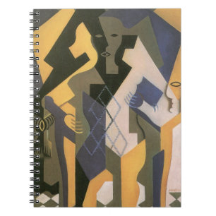 Cuaderno Arlequín en una mesa de Juan Gris, Cubismo Vintage