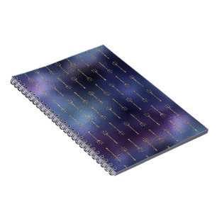 Cuaderno Arma Tridente Dorado Brillante Dios Azul del Mar O