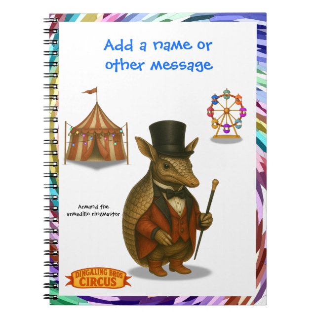 Cuaderno Armand el domador de armadillos (Frente)