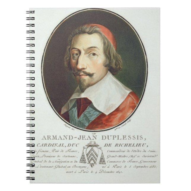Cuaderno Armand Jean Duplessis, cardenal, Duc de Richelieu (Frente)