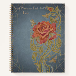 Cuaderno Armonía Botánica: El Arte Nouveau de la Rosa y la 
