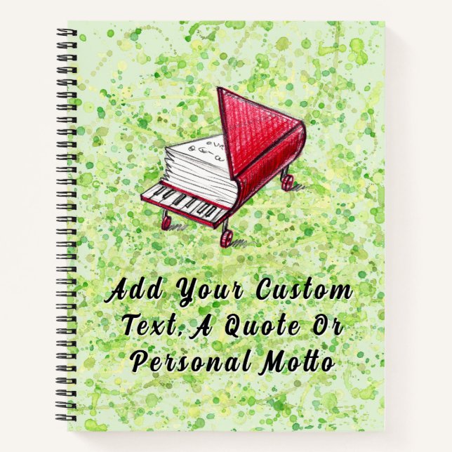 Cuaderno Armonía Creativa Splatter Limecream Inspirado en P (Anverso)