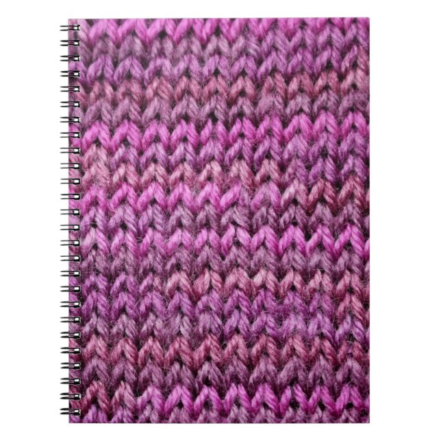 Cuaderno Armonía de Knit: Textura de banda púrpura (Frente)