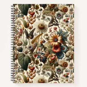 Cuaderno Armonía de la Naturaleza: Patrón botánico sin foco