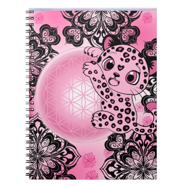 Cuaderno Armonía de Leopardo Rosa (Frente)