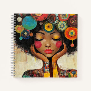 Cuaderno Armonía de mujer negra colorida