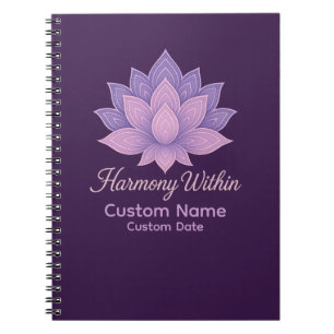 Cuaderno Armonía dentro de Lotus Mandala personalizada